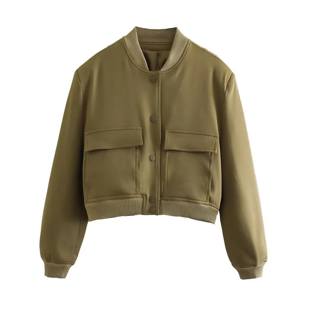 Barbara Blousonjacke mit Taschen Knopfverschluss