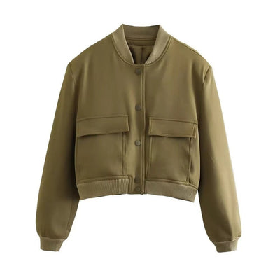 Barbara Blousonjacke mit Taschen Knopfverschluss