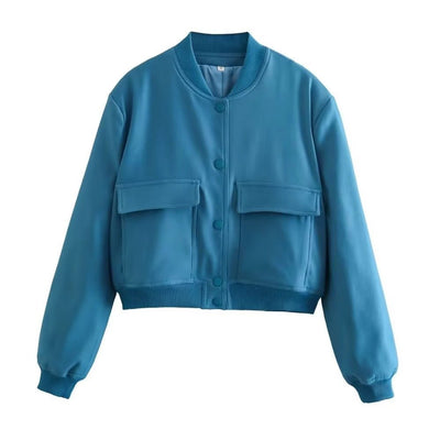 Barbara Blousonjacke mit Taschen Knopfverschluss