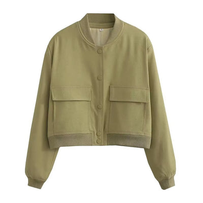 Barbara Blousonjacke mit Taschen Knopfverschluss