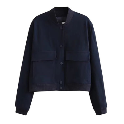 Barbara Blousonjacke mit Taschen Knopfverschluss