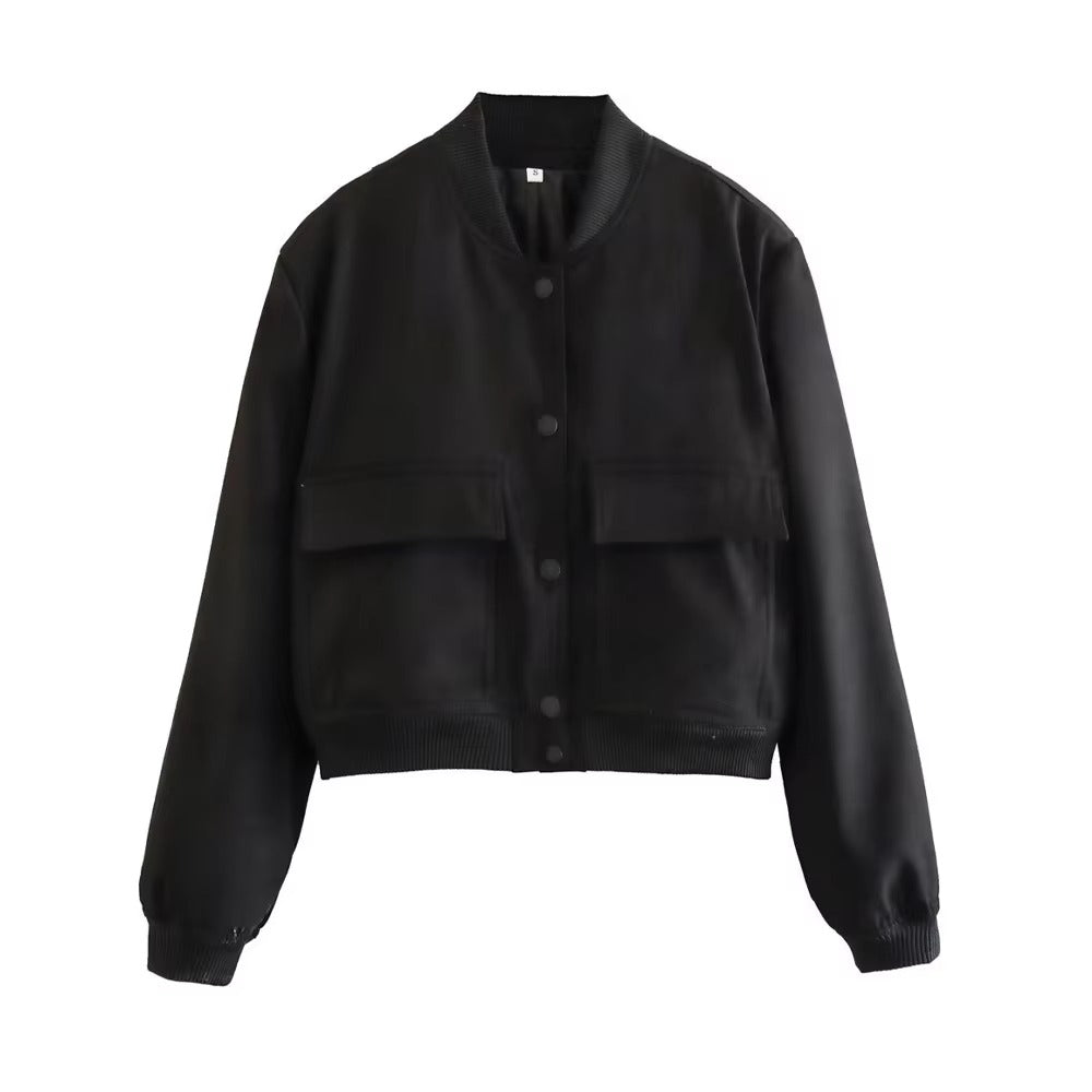 Barbara Blousonjacke mit Taschen Knopfverschluss