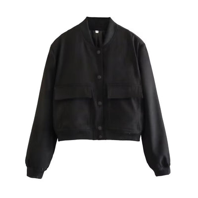 Barbara Blousonjacke mit Taschen Knopfverschluss