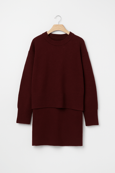 Carina Strick-Zweiteiler mit Pullover und Minirock