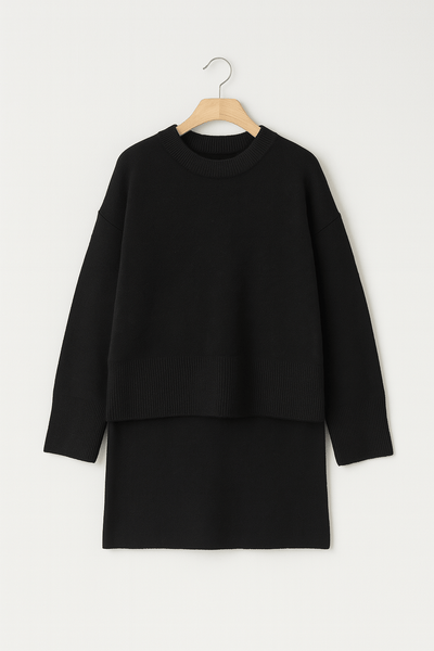 Carina Strick-Zweiteiler mit Pullover und Minirock