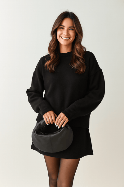 Carina Strick-Zweiteiler mit Pullover und Minirock