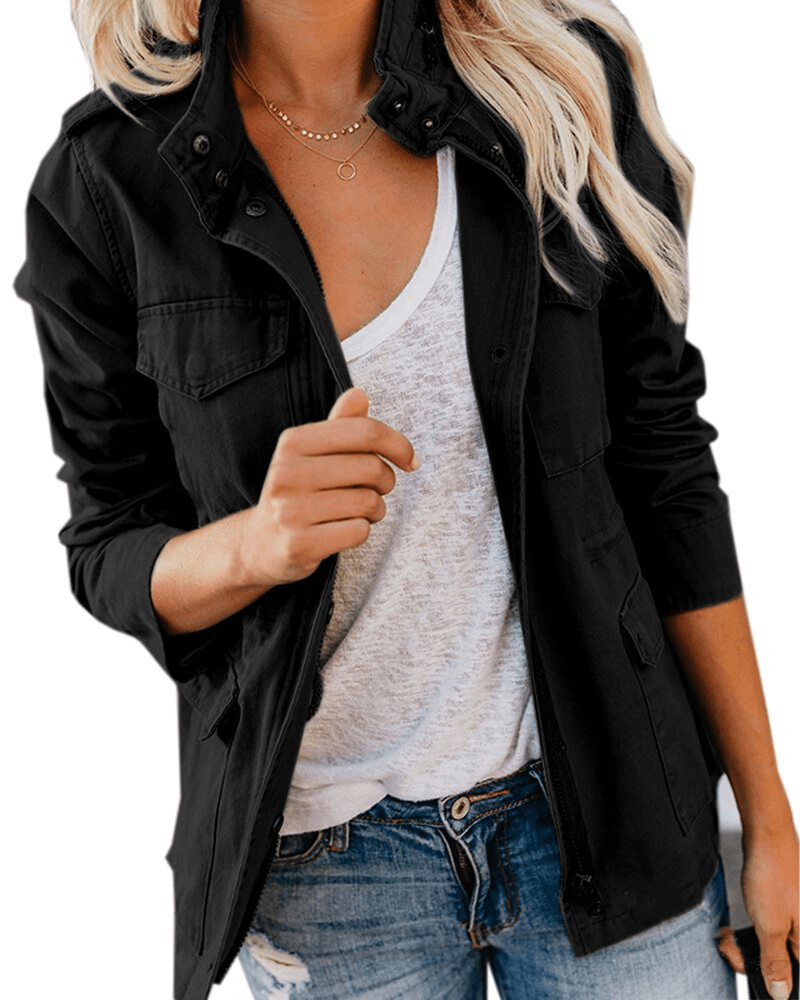 Chantal Jacke mit Reißverschluss und Brusttaschen