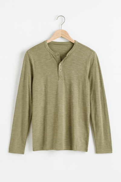 Edmund Langarm-Henley-Shirt