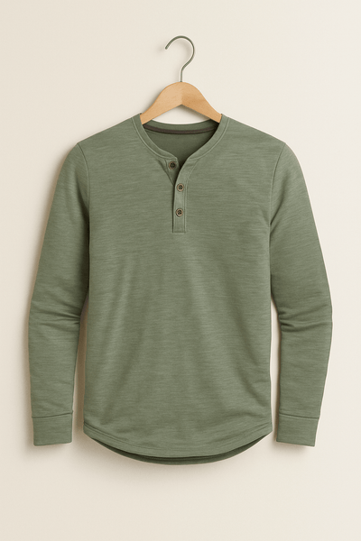 Edmund Langarm-Henley-Shirt