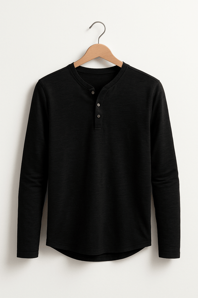 Edmund Langarm-Henley-Shirt