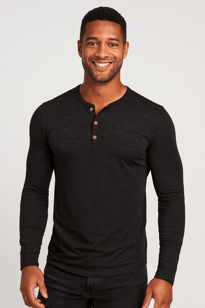 Edmund Langarm-Henley-Shirt