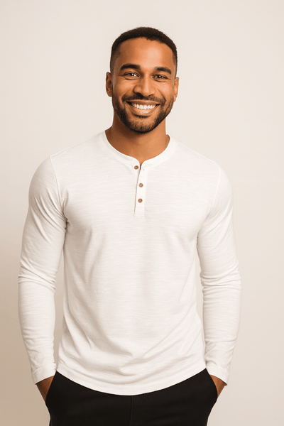 Edmund Langarm-Henley-Shirt