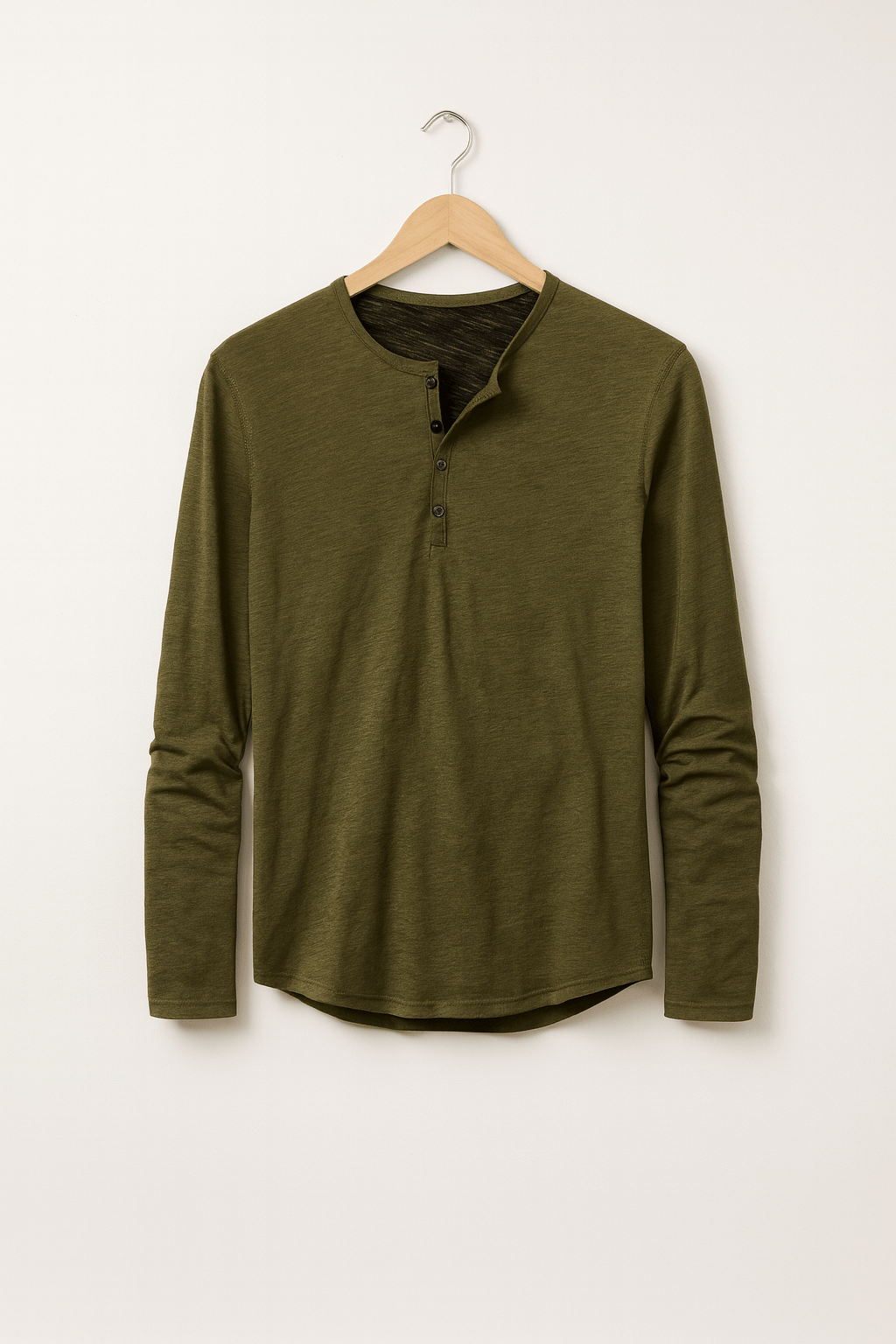Erik Langarm-Henley-Shirt mit Knopfleiste