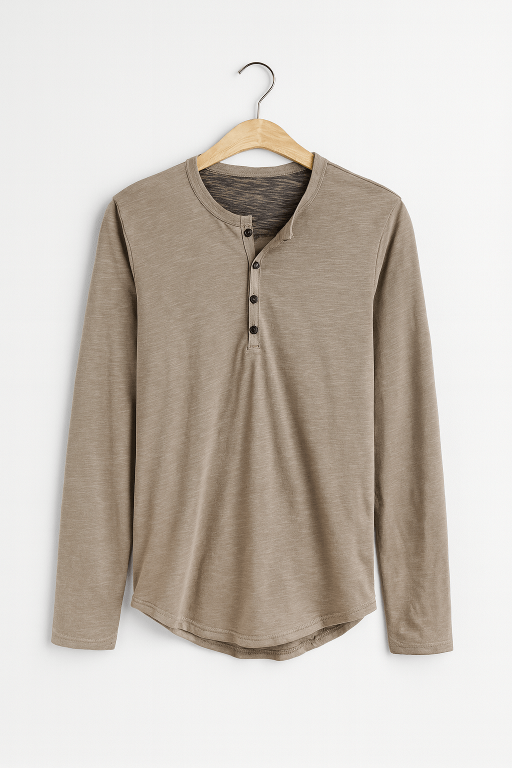 Erik Langarm-Henley-Shirt mit Knopfleiste