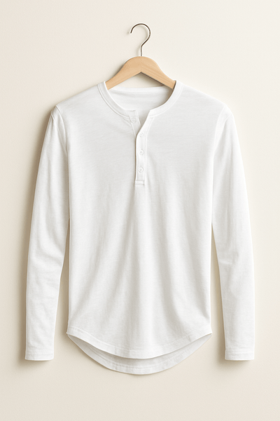 Erik Langarm-Henley-Shirt mit Knopfleiste
