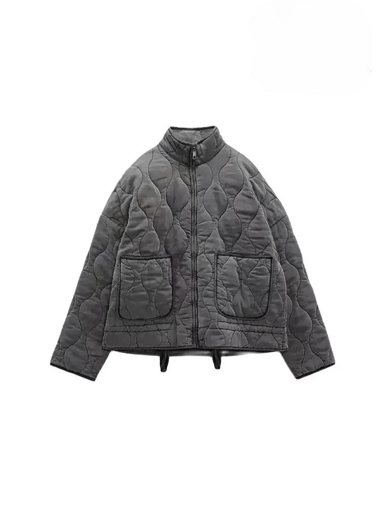 Eva Steppjacke Stehkragen mit Taschen
