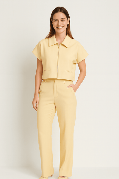 Isabell Zweiteiler Set mit Zip-Top und Hose