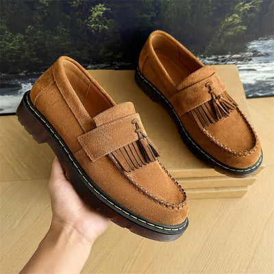 Jack Wildleder-Loafer mit Quasten