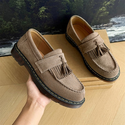 Jack Wildleder-Loafer mit Quasten