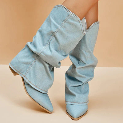 Jacqueline Slouchy Stiefel mit spitzer Kappe
