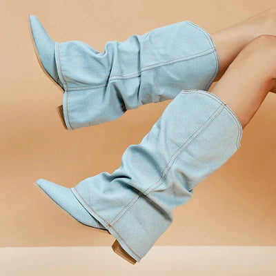 Jacqueline Slouchy Stiefel mit spitzer Kappe