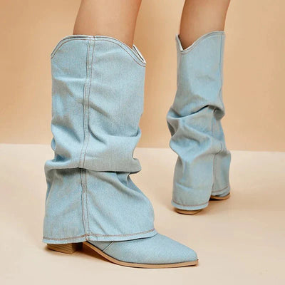 Jacqueline Slouchy Stiefel mit spitzer Kappe