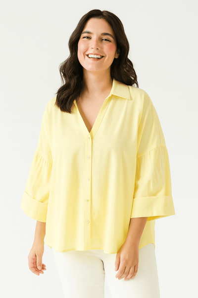 Jolie Oversize Bluse gestreift mit Knöpfen