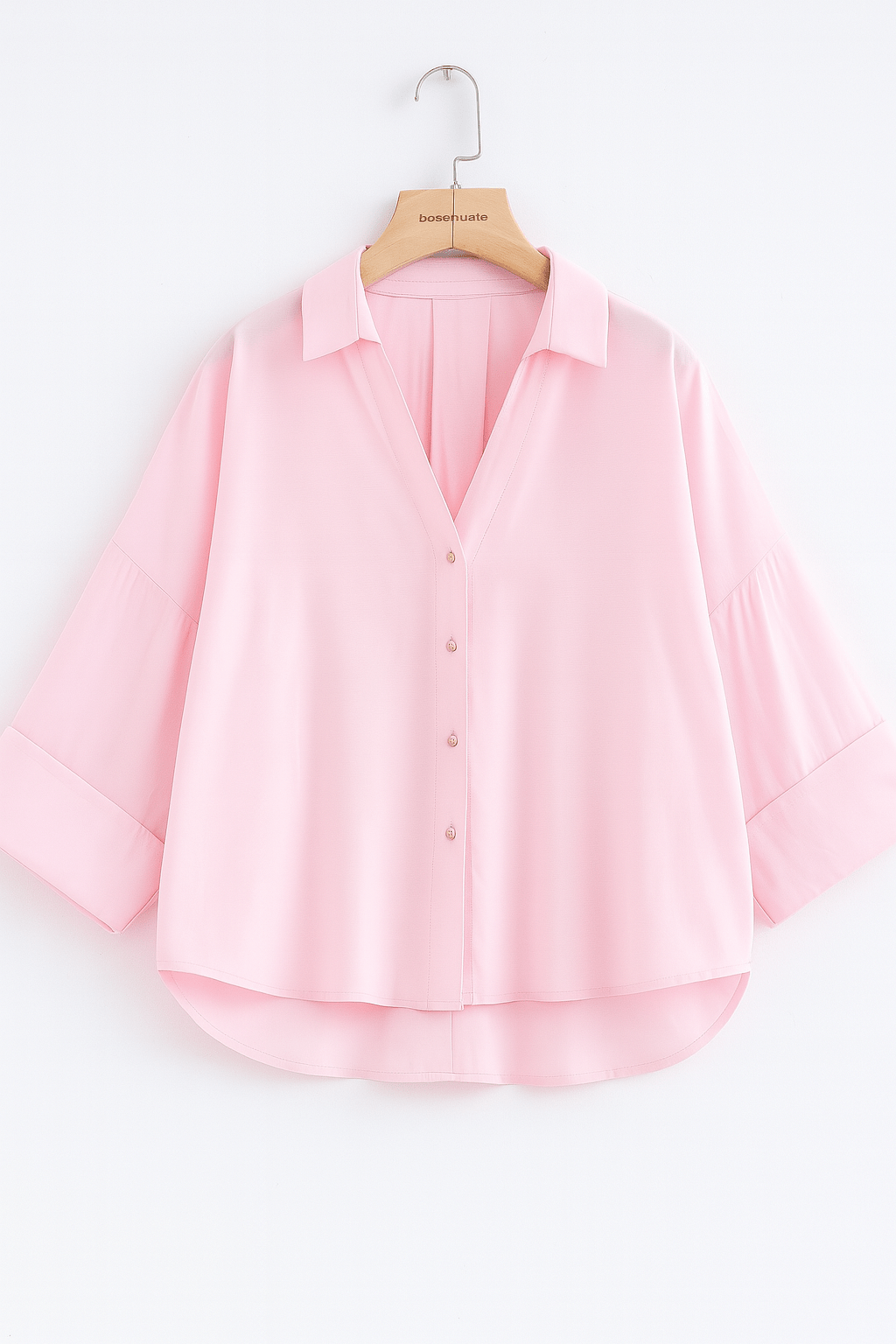Jolie Oversize Bluse gestreift mit Knöpfen
