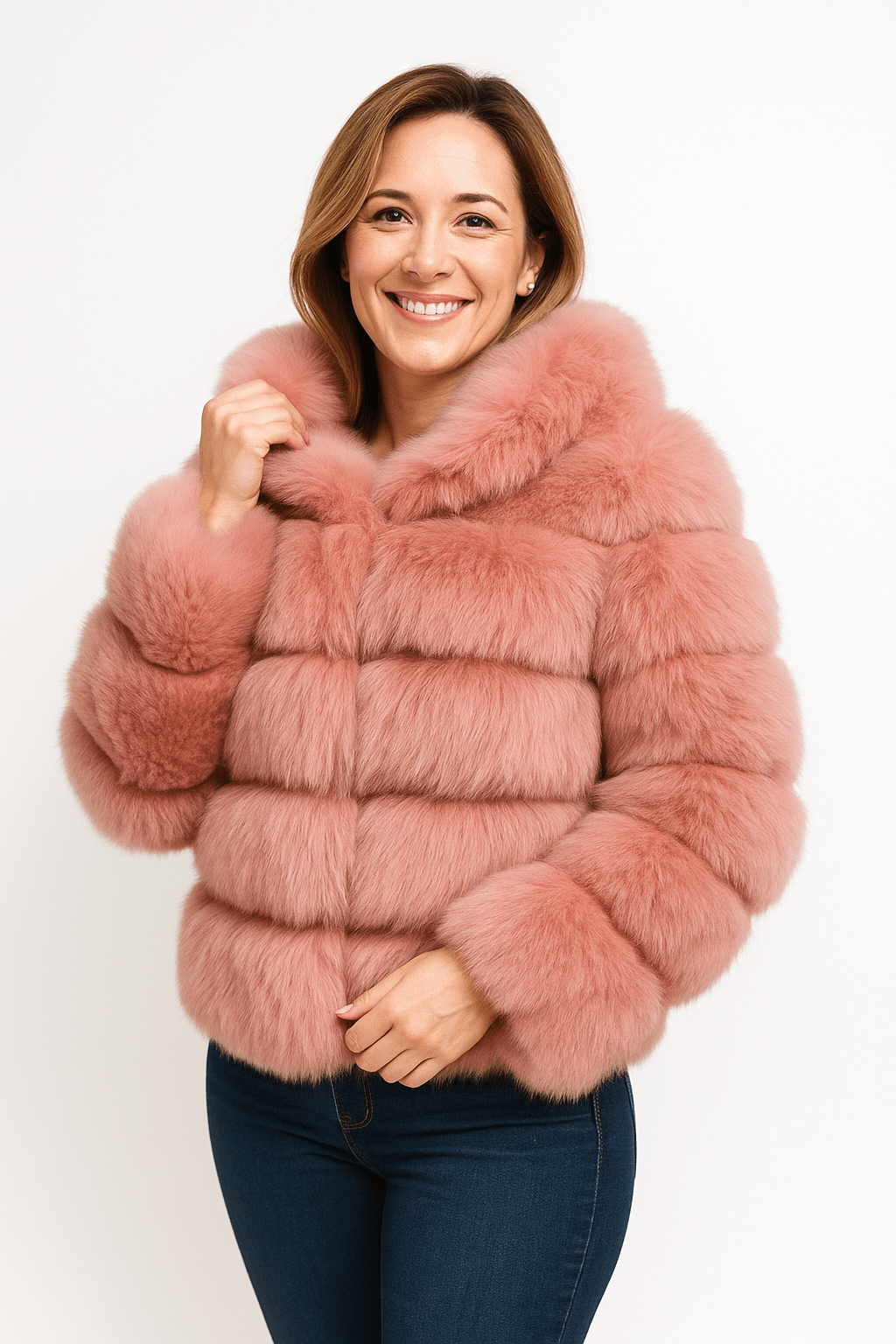 Kirsten Kunstfelljacke Flauschig Kurz
