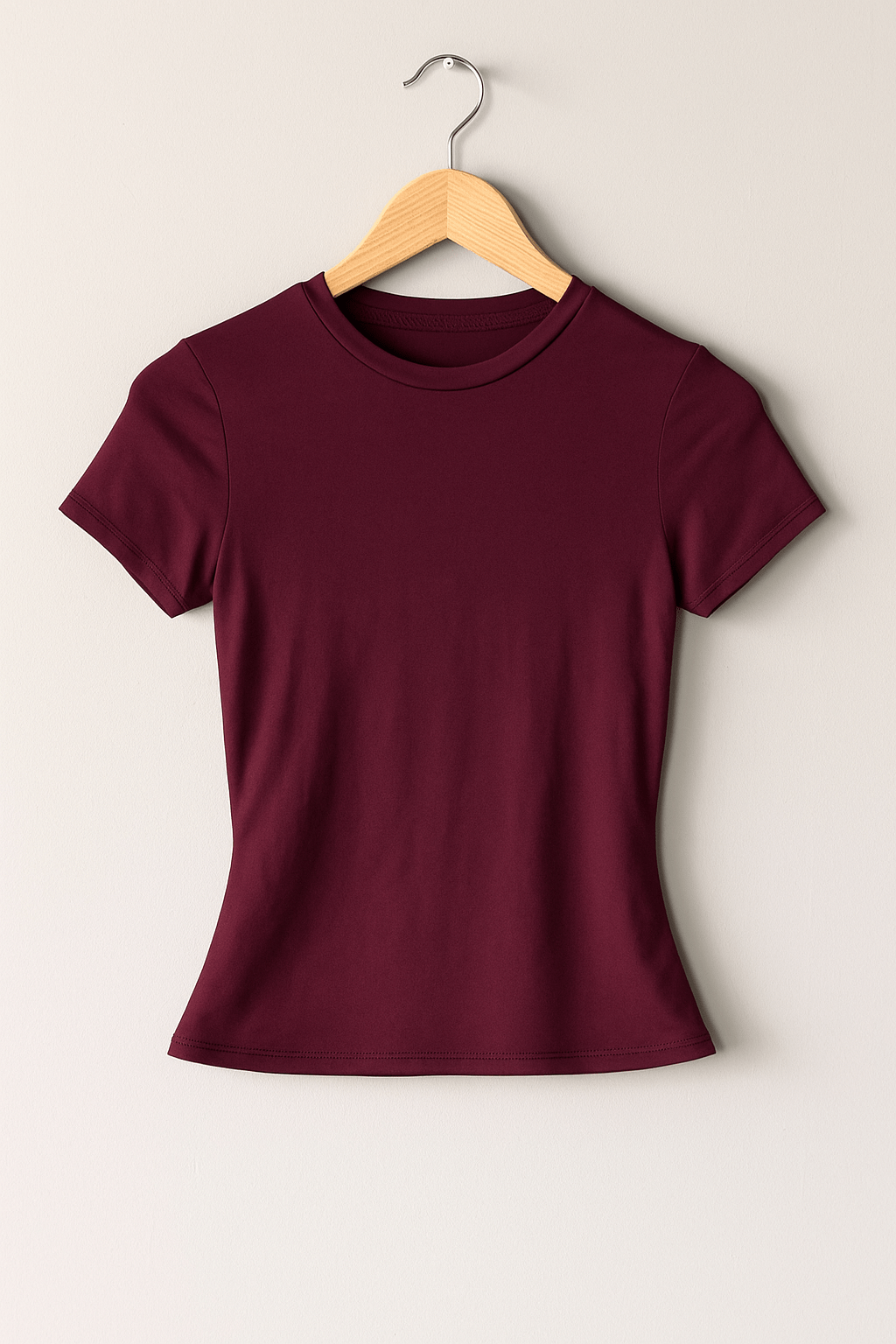 Laila Crop Top mit Rundhals Kurzarm