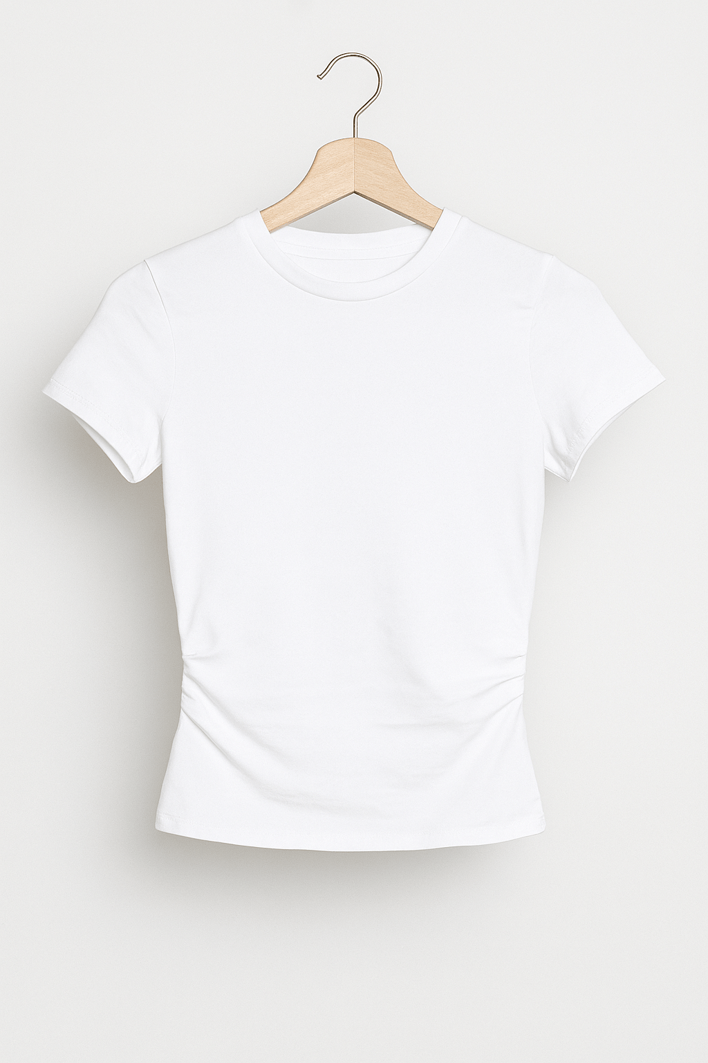 Laila Crop Top mit Rundhals Kurzarm