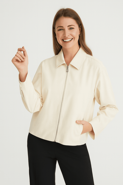 Linsey Jacke mit Reißverschluss und Kragen