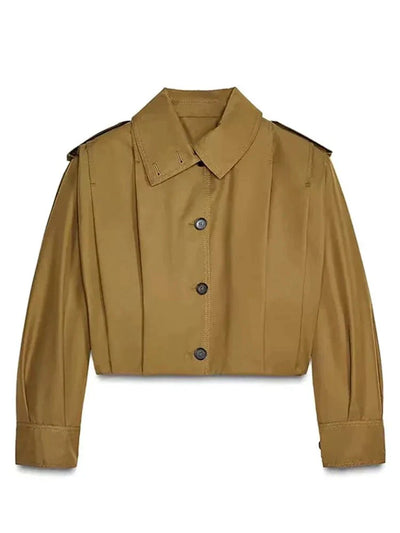 Reina Cropped Hemdjacke mit Knöpfen