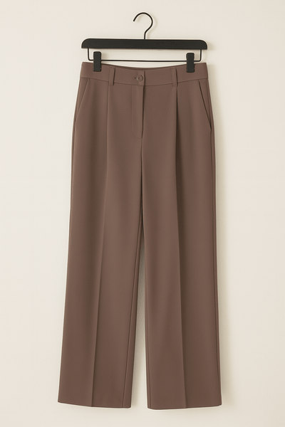 Rina geschnittene Stoffhose mit Bundfalten