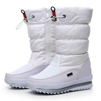 Snow - Hochwertiger, rutschfester und wasserdichter Schneestiefel aus Kunstfell für Damen